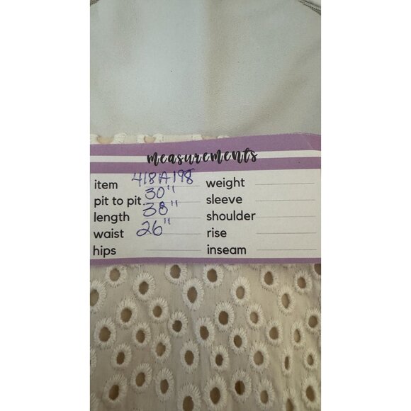 Charlotte Ronson 0 White Faux Leather Eyelet Sundress Mesh Detail - Picture 10 of 16